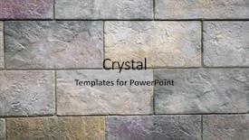  Presentation with stone - Presentation theme with construction concrete blocks - stone wall texture background background and a light gray colored foreground