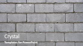  Presentation with white brick - Colorful slide deck enhanced with construction concrete blocks - white brick wall pattern backdrop and a gray colored foreground