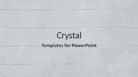  Presentation with paint white brick wall - Cool new PPT theme with construction concrete blocks - white brick wall backdrop and a light gray colored foreground