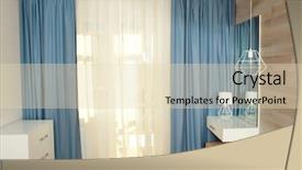  Presentation with curtains - Amazing presentation design having construction condo - interior of modern apartment backdrop and a lemonade colored foreground