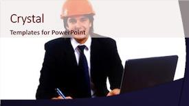  Presentation with risk in construction - Beautiful slides featuring construction contractor in the office backdrop and a lemonade colored foreground