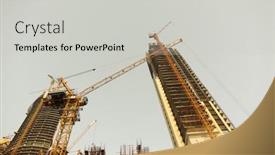  Presentation with architecture construction - Amazing slides having construction-development-architecture-industry backdrop and a light gray colored foreground