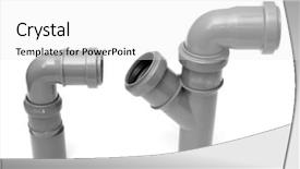  Presentation with sewer pipes - Colorful slides enhanced with construction drainage system - sewer pipes backdrop and a  colored foreground