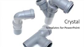  Presentation with sewer pipes - Slide set enhanced with construction drainage system - sewer pipes background and a  colored foreground