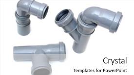  Presentation with sewer pipes - Amazing presentation design having construction drainage system - sewer pipes backdrop and a white colored foreground