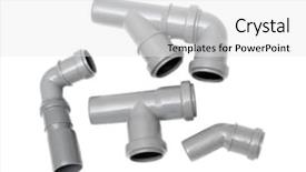  Presentation with sewer pipes - PPT theme consisting of construction drainage system - sewer pipes background and a  colored foreground