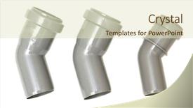  Presentation with construction drainage system - Colorful presentation design enhanced with construction drainage system - sewer pipes backdrop and a  colored foreground