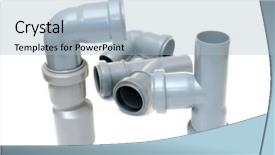  Presentation with sewer pipes - Audience pleasing presentation consisting of construction drainage system - sewer pipes backdrop and a  colored foreground