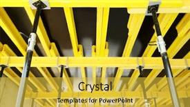  Presentation with construction equipment - Colorful PPT layouts enhanced with sun lounger with orange stripes and summer accessories isolated on white background backdrop and a cream colored foreground