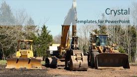  Presentation with heavy equipment - Amazing presentation having heavy machinary - construction equipment backdrop and a sky blue colored foreground