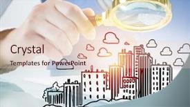  Presentation with technical - Presentation with construction expertise concept mixed media background and a lemonade colored foreground