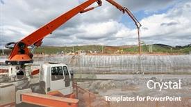  Presentation with foundation - Amazing slide set having construction foundation backdrop and a coral colored foreground