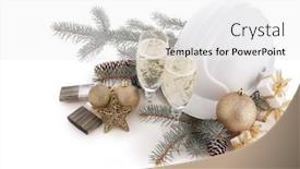  Presentation with top hat - Slide set having construction-hard-hat-fir-branches background and a white colored foreground