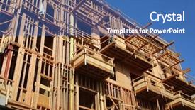  Presentation with building construction - Cool new presentation theme with construction home construction building construction backdrop and a ocean colored foreground