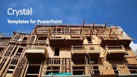  Presentation with building construction water supply - PPT theme enhanced with construction home construction building construction background and a teal colored foreground