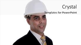  Presentation with floral border over white - Audience pleasing PPT theme consisting of construction job safety analysis - young architect a over white backdrop and a white colored foreground