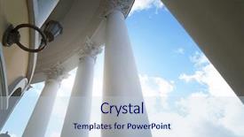  Presentation with construction law - PPT theme featuring construction law - design of building in neoclassical background and a lemonade colored foreground