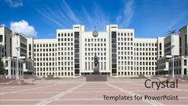  Presentation with independence - Colorful slide deck enhanced with construction law - parliament building constructed in 1938 backdrop and a mint green colored foreground