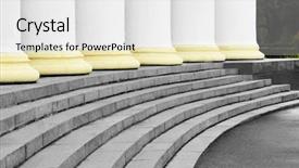  Presentation with stairs - PPT theme with construction law - stairs of building closeup background and a white colored foreground