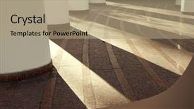  Presentation with construction law - Slide deck with construction law - stone floor of building background and a coral colored foreground