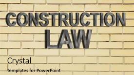  Presentation with construction law - PPT layouts enhanced with construction law text on brick background and a  colored foreground