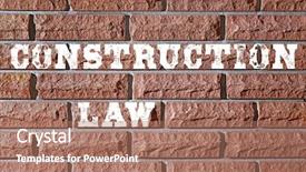  Presentation with construction law - Slide deck featuring construction law text on brick background and a  colored foreground