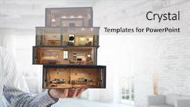  Presentation with dream - Presentation having construction layout - realize your interior dream mixed background and a light gray colored foreground