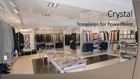  Presentation with interior - Slides consisting of construction mall - modern shop interior image background and a light gray colored foreground