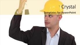  Presentation with lead - Presentation design consisting of autumn leaves - beautiful nature collage background and a yellow colored foreground