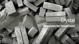  Presentation with brick - Cool new presentation with construction materials - gray brick backdrop and a gray colored foreground