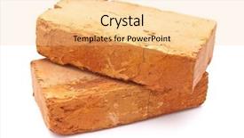  Presentation with construction materials - Slides consisting of construction materials - red bricks background and a blonde colored foreground