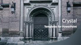  Presentation with old building britain gif - Slide set enhanced with construction museum - entrance of beautiful old building background and a gray colored foreground