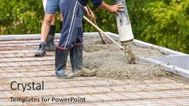  Presentation with framework - Slide deck featuring construction of a house background and a lemonade colored foreground