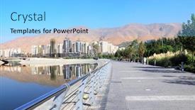  Presentation with complex - Slide set enhanced with construction-of-a-modern-residential background and a light blue colored foreground