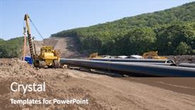  Presentation with oil gas - Cool new presentation with construction of a new oil backdrop and a coral colored foreground