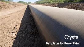  Presentation with oil gas pipeline - Slide deck featuring construction of a new oil background and a wine colored foreground