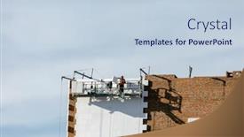  Presentation with thermal insulation - Presentation enhanced with construction-of-external-wall-thermal background and a lemonade colored foreground