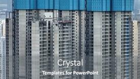  Presentation with city buildings - PPT layouts featuring construction-of-high-rise-buildings background and a gray colored foreground