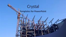  Presentation with law blue sky scales - Presentation theme consisting of construction of modern building blue background and a light blue colored foreground