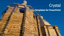  Presentation with church christian - Slides with construction of new christian church background and a  colored foreground