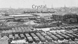  Presentation with cargo - Slide deck consisting of construction-of-the-cargo-port background and a light gray colored foreground