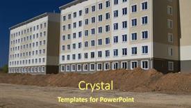  Presentation with house building - Audience pleasing PPT theme consisting of construction-process-and-development backdrop and a violet colored foreground