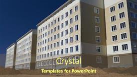  Presentation with house building - Audience pleasing PPT layouts consisting of construction-process-and-development backdrop and a tawny brown colored foreground