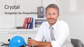  Presentation with blur office of - Amazing presentation having construction projects businessman - site manager in the office backdrop and a soft green colored foreground