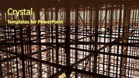  Presentation with building foundation - Beautiful PPT layouts featuring construction site of building bridge backdrop and a  colored foreground