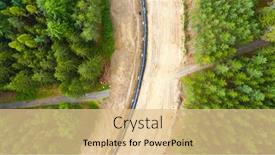  Presentation with pipeline construction - Presentation design featuring construction-site-of-gas-pipeline background and a lemonade colored foreground