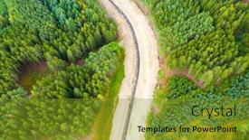  Presentation with gas pipeline - Slide deck with construction-site-of-gas-pipeline background and a gold colored foreground