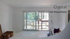  Presentation with construction site construction - Slide set with construction-site-prepared-for-floor background and a light gray colored foreground