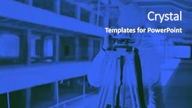  Presentation with duo - Presentation design with construction site project duo background and a teal colored foreground