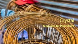  Presentation with reinforcement - PPT theme consisting of construction-site-roll-of-rusty background and a tawny brown colored foreground